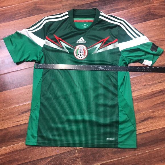 Adidas Mexico Jersey Men's Large 2014 World Cup Federacion Authentic Futbol Logo - Picture 6 of 13